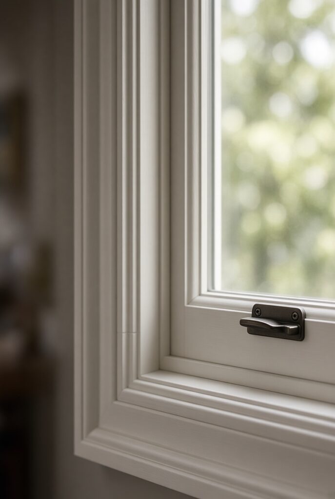 Close-up of precision window and trim work