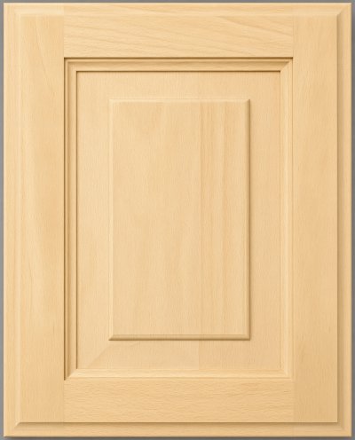 Unfinished maple raised-panel door with outer frame