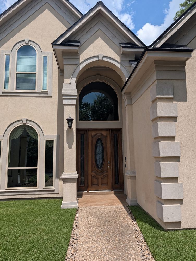 Custom arched transom and entry windows, The Woodlands, TX